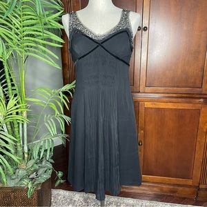 BCBG MaxAzria Silk Sequin Dress Black Size 8